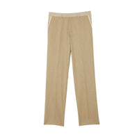 Pantalon de costume en laine cachemire et lin - Pecan Melange