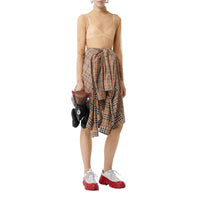 Haut en mesh stretch avec cristaux - Nude