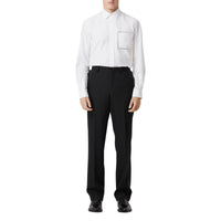 Chemise Oxford en popeline de coton avec dentelle - Optic White
