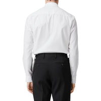 Chemise Oxford en popeline de coton avec dentelle - Optic White
