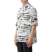Chemise en sergé à imprimé en soie - Monochrome