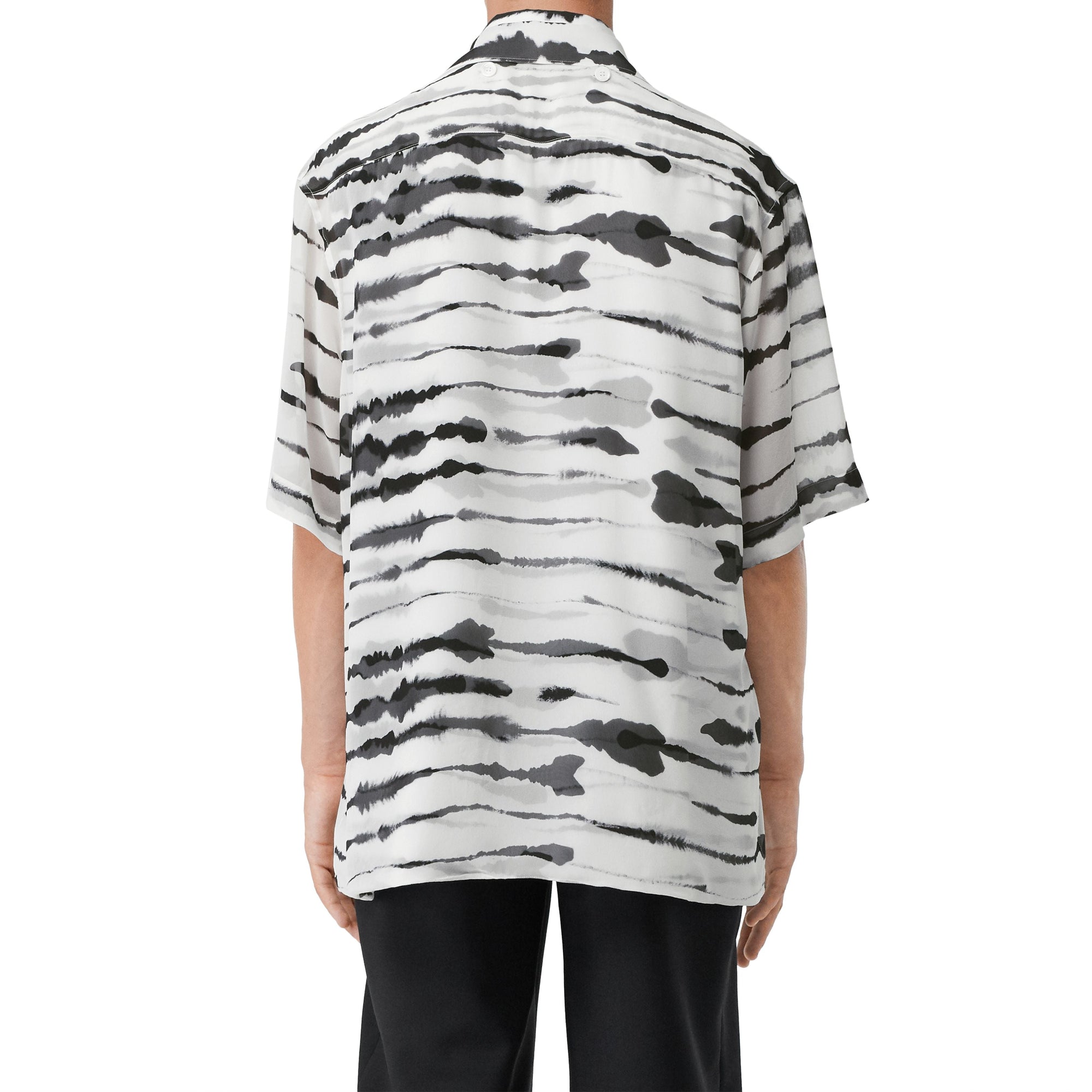 Chemise en sergé à imprimé en soie - Monochrome