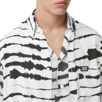 Chemise en sergé à imprimé en soie - Monochrome