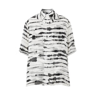 Chemise en sergé à imprimé en soie - Monochrome