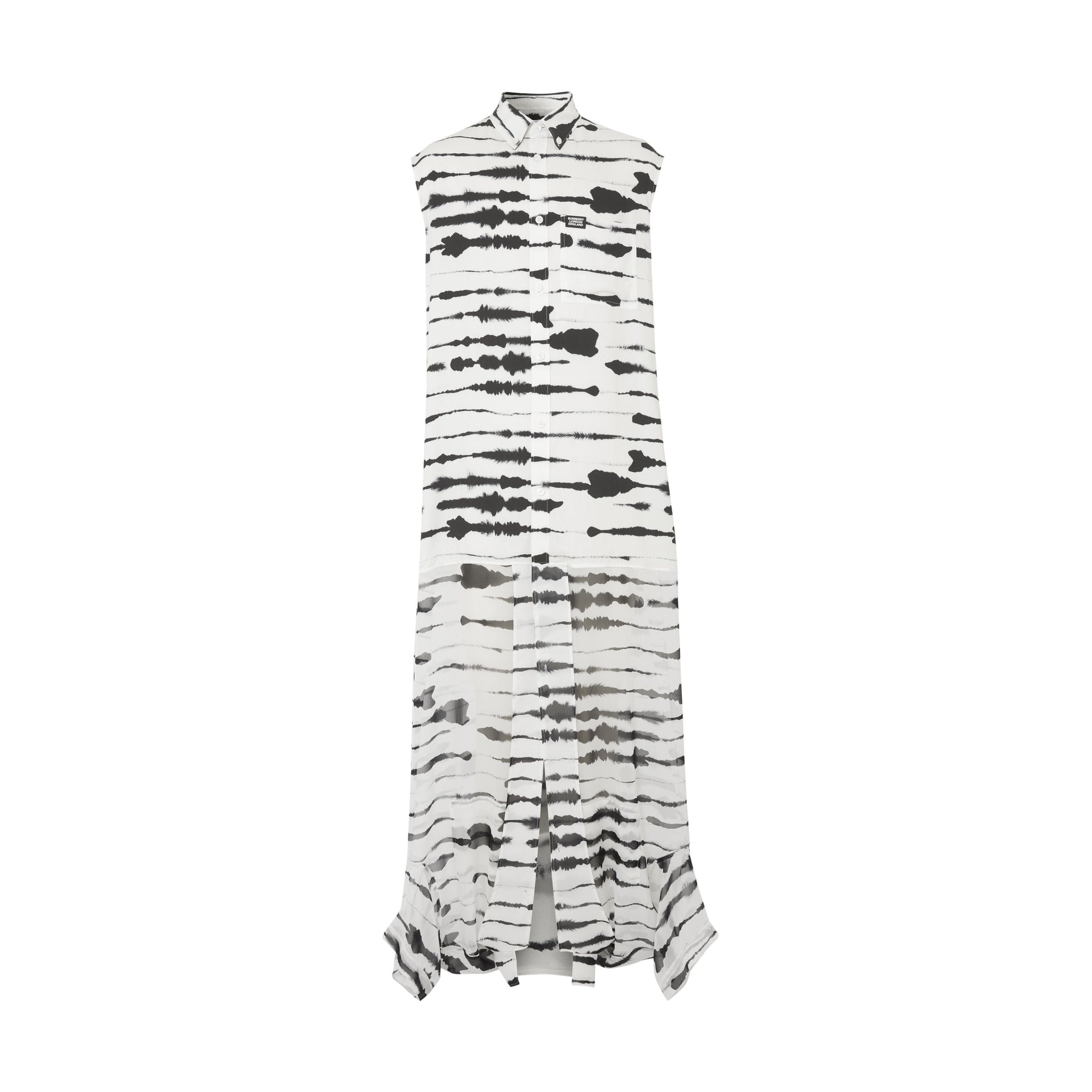 Chemise en sergé à imprimé en soie - Monochrome