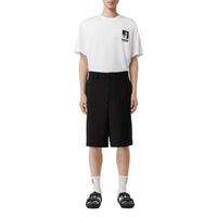 Short ajusté en mohair et laine avec découpe arrière - Black