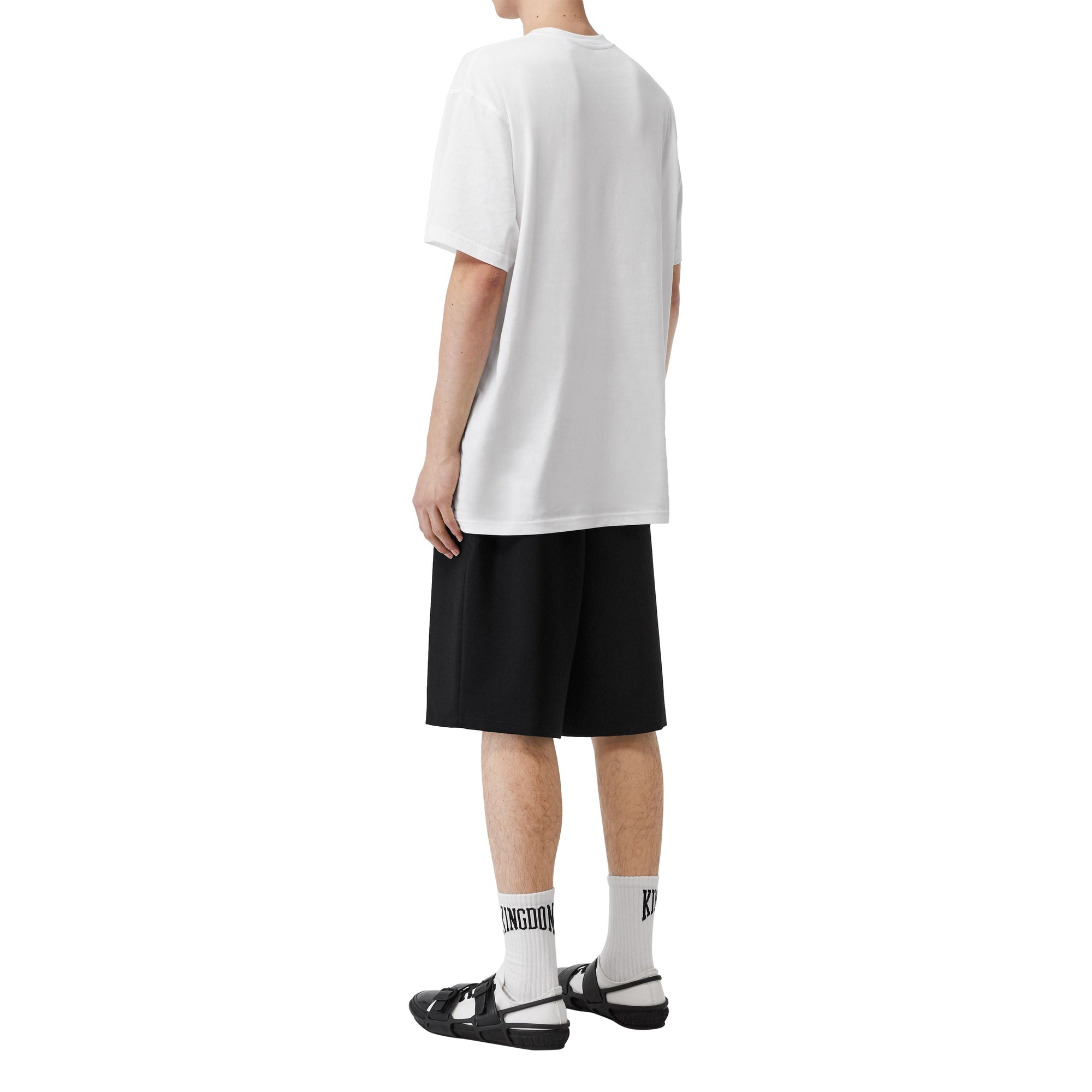 Short ajusté en mohair et laine avec découpe arrière - Black