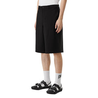 Short ajusté en mohair et laine avec découpe arrière - Black