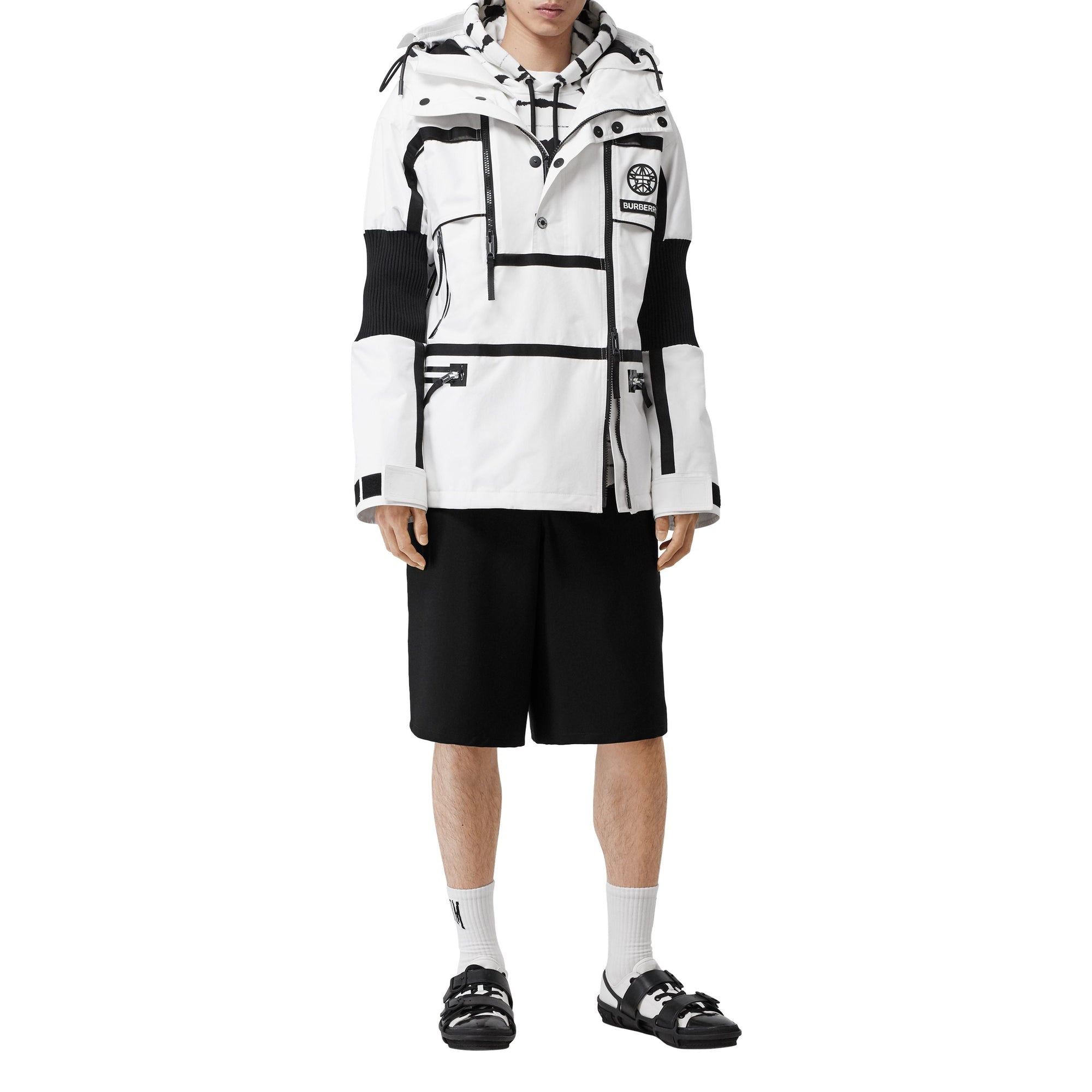 Short ajusté en mohair et laine avec découpe arrière - Black