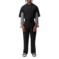 Pantalon de costume en mohair et laine avec boutons pression - Black