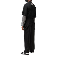 Pantalon de costume en mohair et laine avec boutons pression - Black