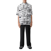 Pantalon ample en laine avec découpe arrière - Black