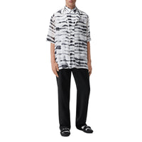 Pantalon ample en laine avec découpe arrière - Black