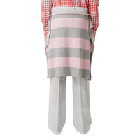 Pantalon ample en mohair et laine avec jupe rayée - Light Pebble Grey