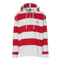 Hoodie rayé en coton avec zips - Red Pattern