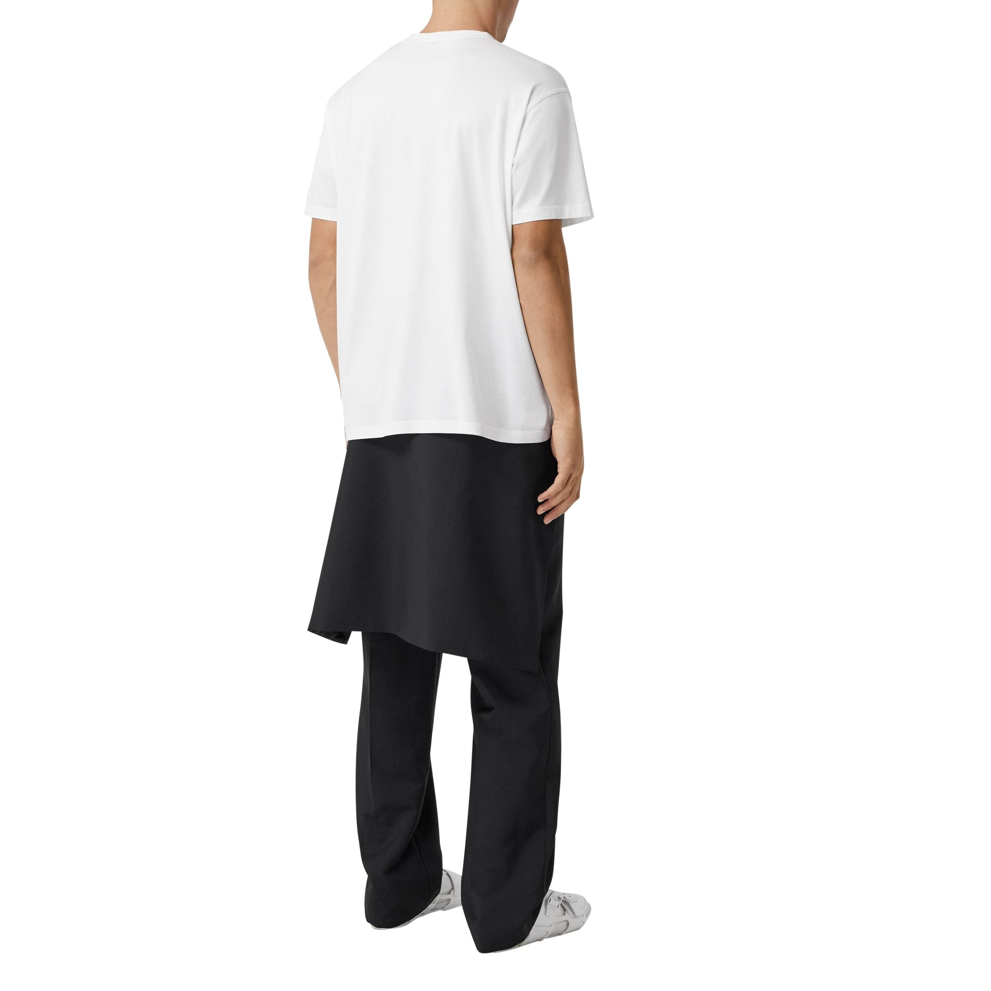 T-shirt oversize en coton à imprimé montage - Optic White