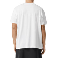 T-shirt oversize en coton à imprimé montage - Optic White