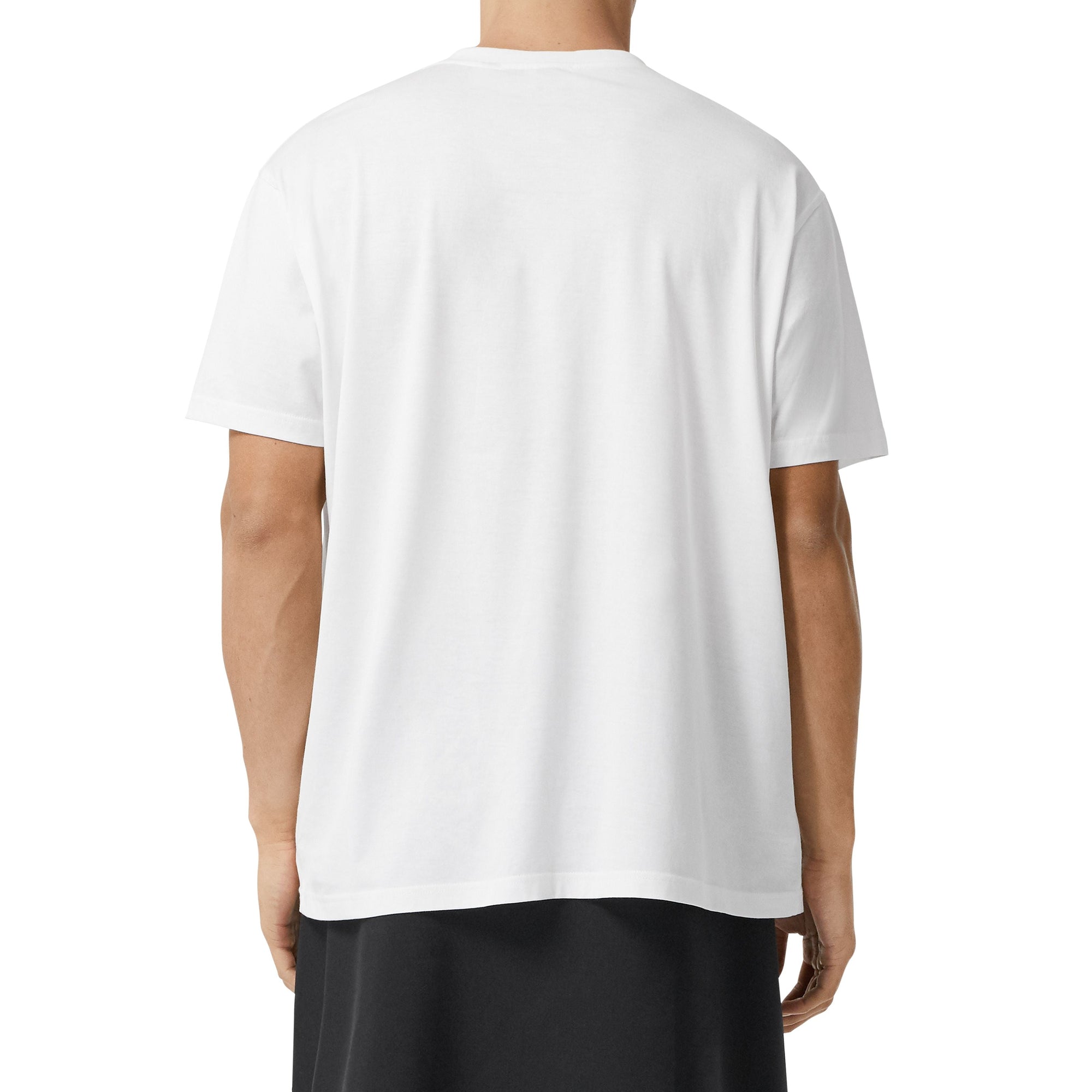 T-shirt oversize en coton à imprimé montage - Optic White