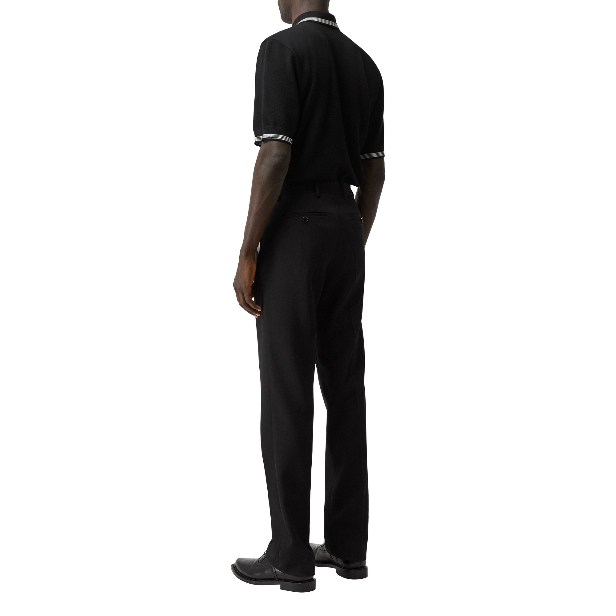 Polo en laine avec logo brodé - Black