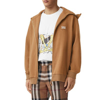 Haut à col entonnoir en coton avec logo appliqué - Fawn