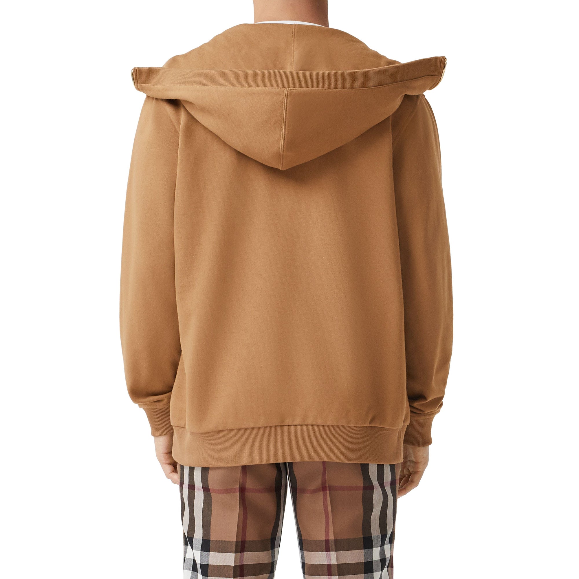 Haut à col entonnoir en coton avec logo appliqué - Fawn