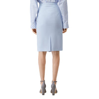 Jupe crayon en toile de laine avec découpe - Pale Blue