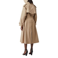 Trench en gabardine de coton avec découpe - Soft Fawn