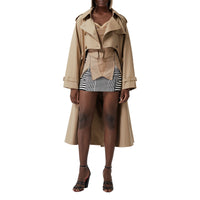 Trench en gabardine de coton avec découpe - Soft Fawn