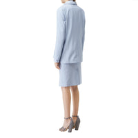 Blazer en laine avec découpe - Pale Blue