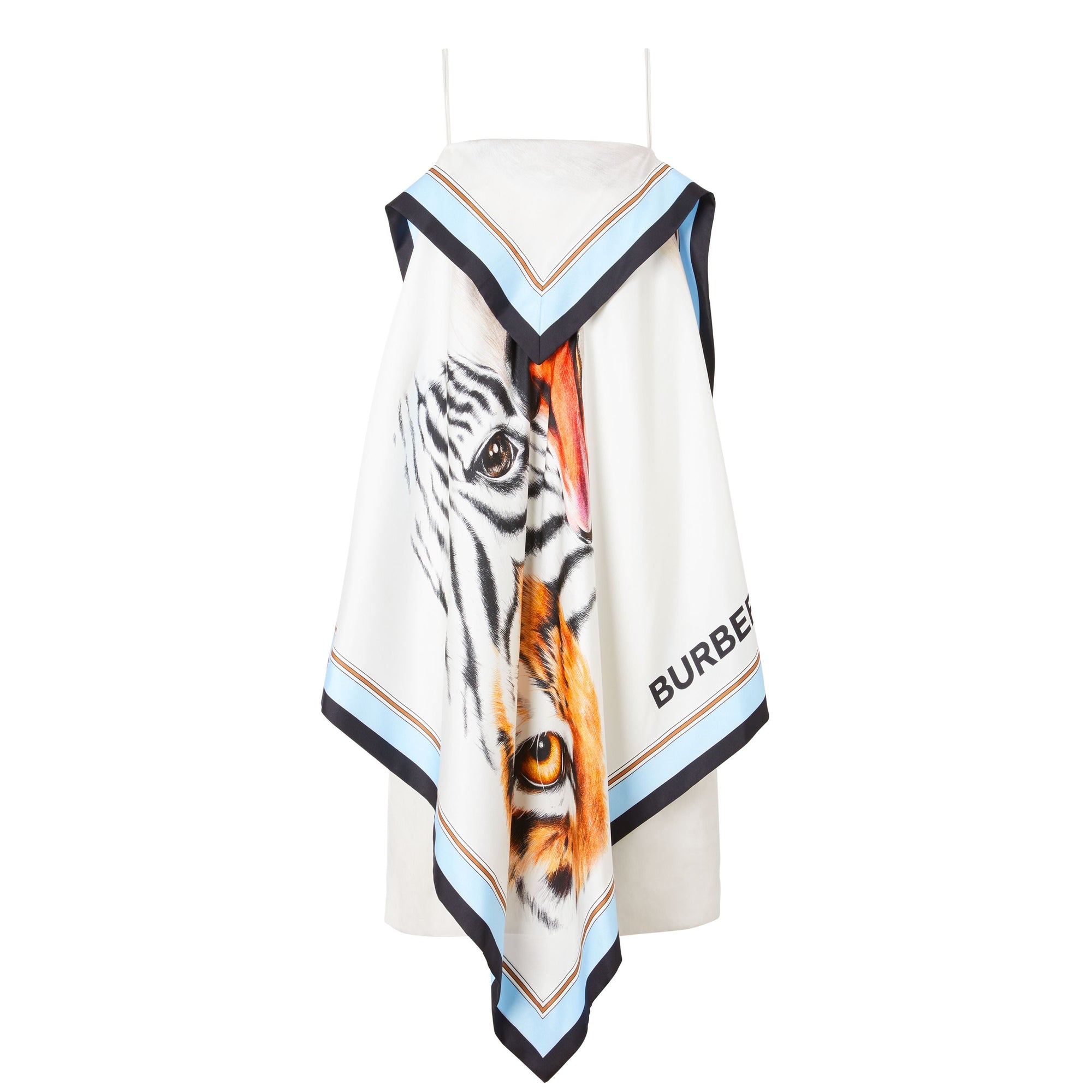 Robe foulard en soie à imprimé animalier - Porcelain