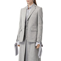 Blazer en jersey de laine technique - Grey Taupe Melange