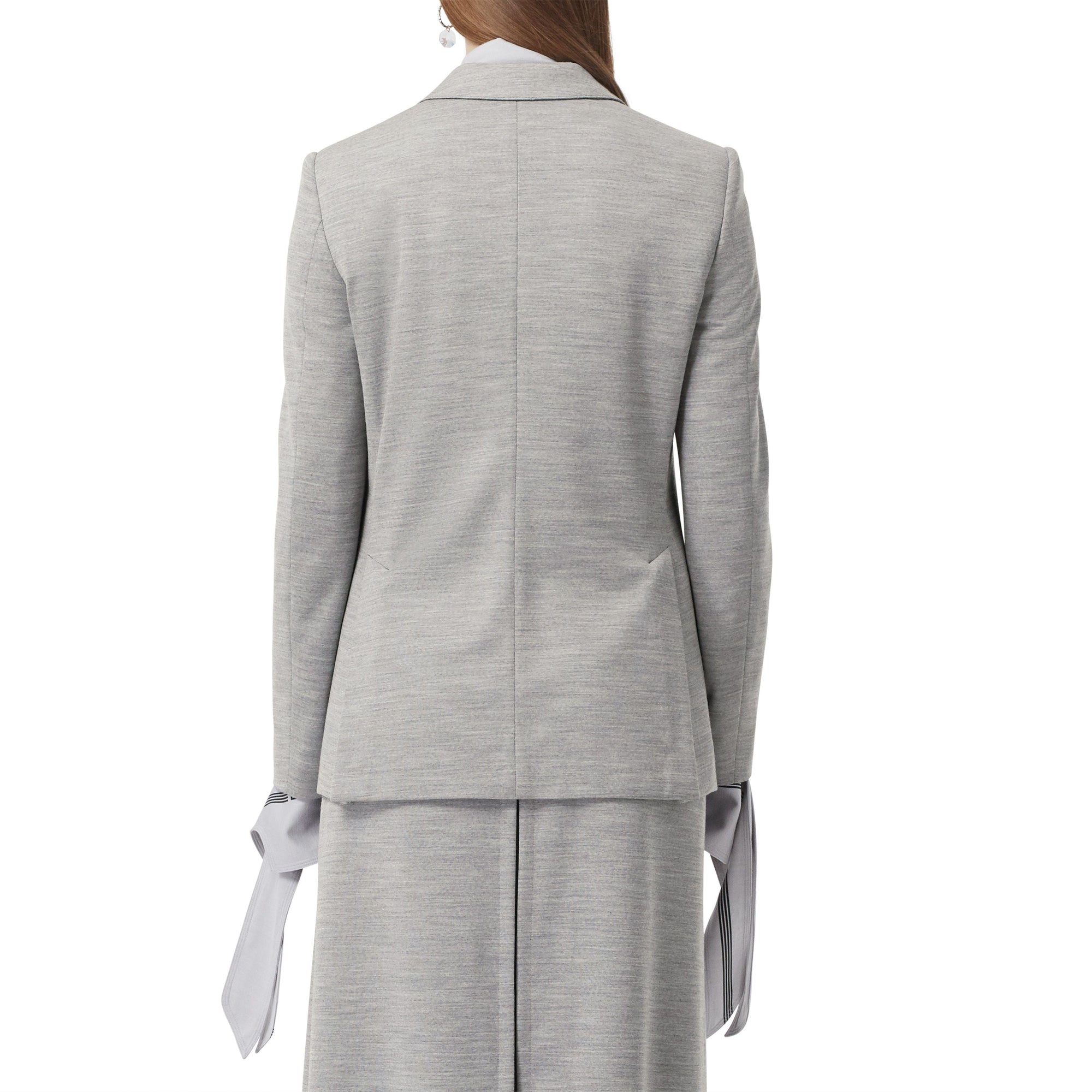Blazer en jersey de laine technique - Grey Taupe Melange