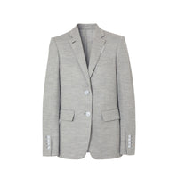 Blazer en jersey de laine technique - Grey Taupe Melange