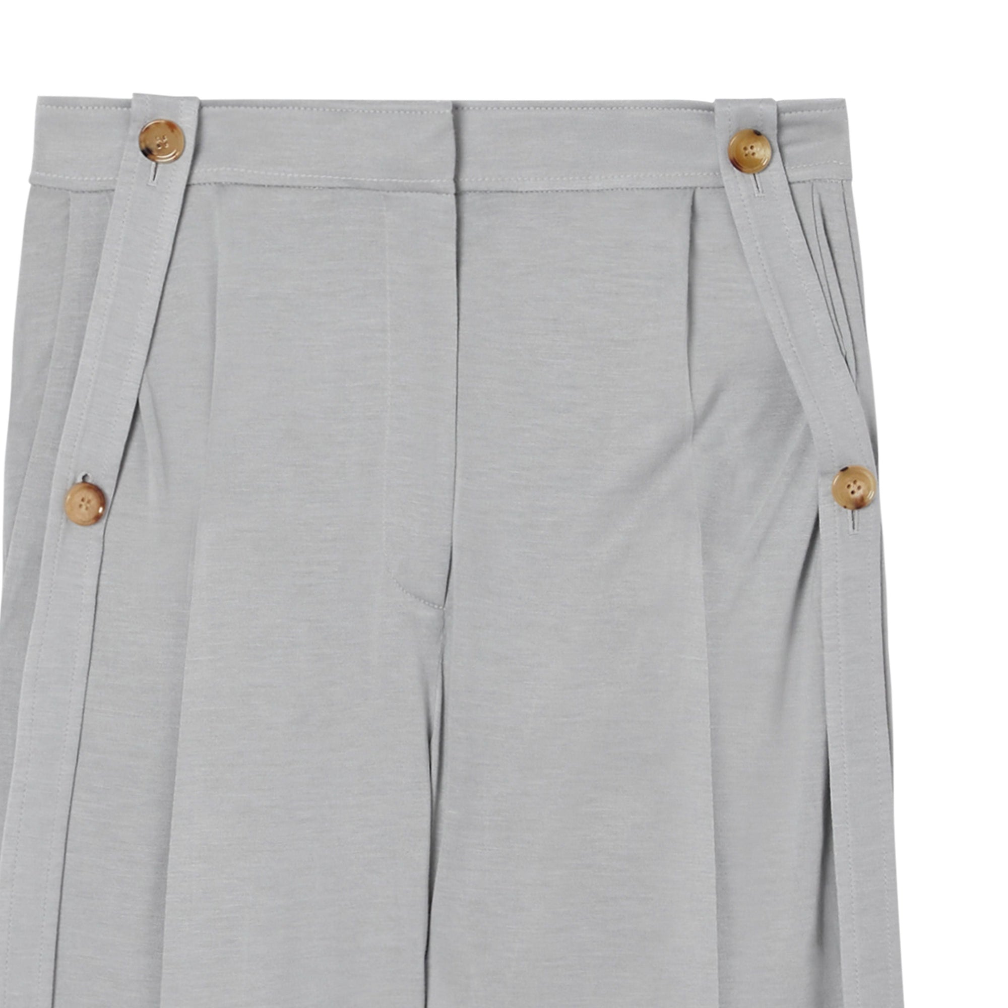 Pantalon tailleur sur mesure en jersey avec sangles - Heather Melange