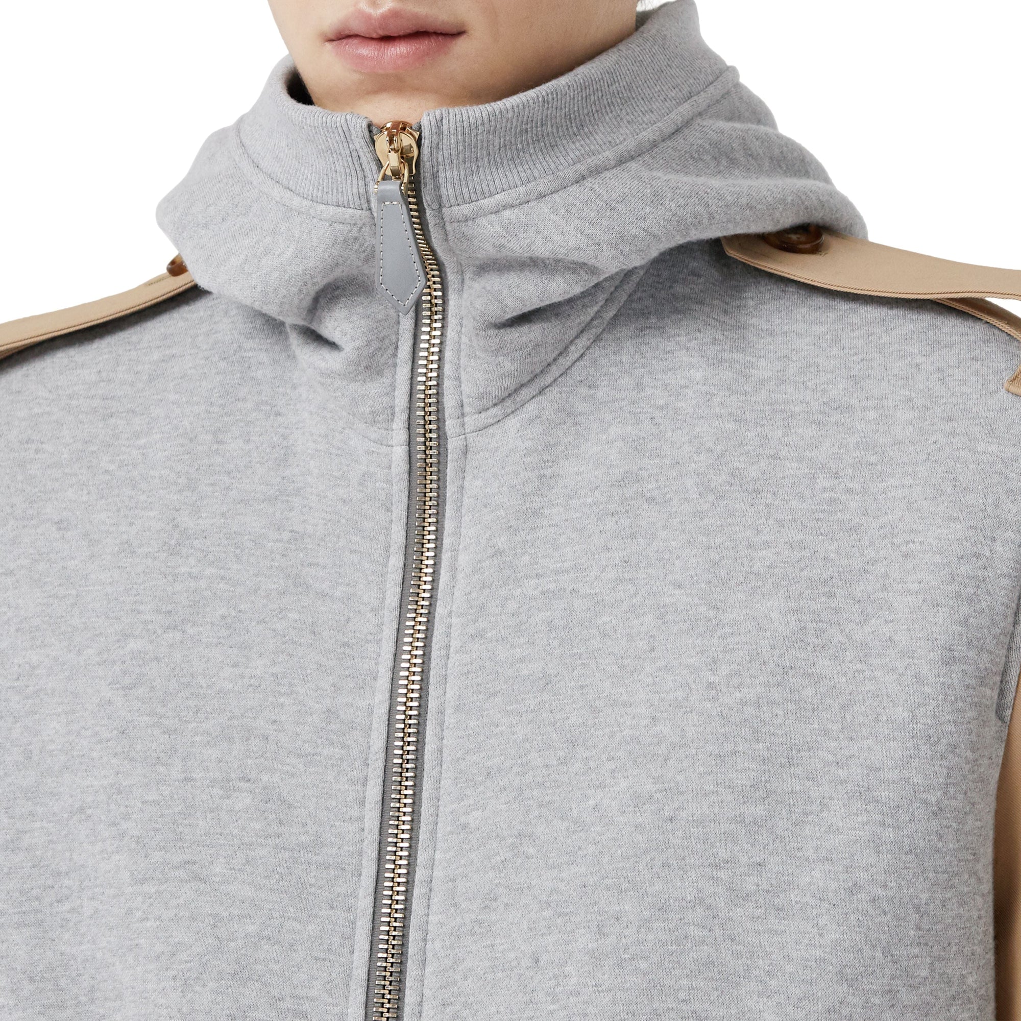 Trench déstructuré en coton et jersey - Soft Fawn