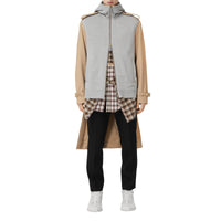 Trench déstructuré en coton et jersey - Soft Fawn