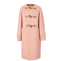 Duffle-coat en laine feutrée avec Vintage check - Dusty Pink