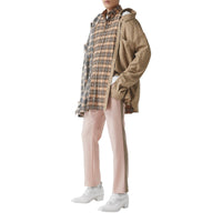 Chemise déstructurée en flanelle de coton check - Camel Check