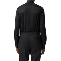 Chemise en jersey de soie avec panneau matelassé amovible - Black