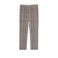 Pantalon de costume en laine technique check - Dark Brown