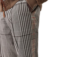 Pantalon de costume en laine technique check - Dark Brown