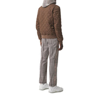 Pantalon de costume en laine technique check - Dark Brown