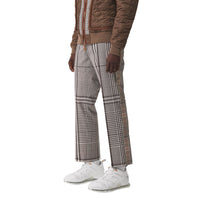 Pantalon de costume en laine technique check - Dark Brown