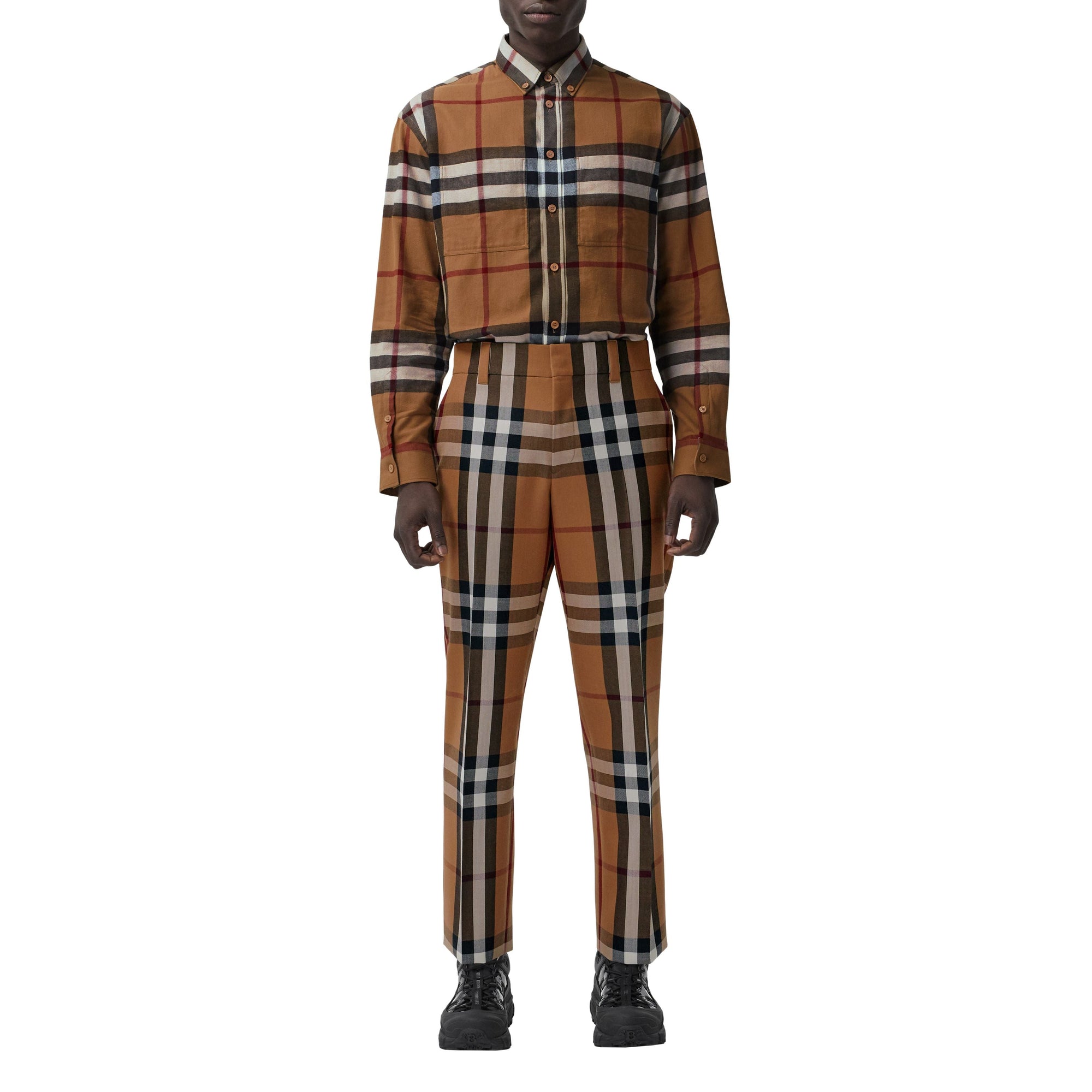 Pantalon de costume en laine House Check - Birch Brown Check