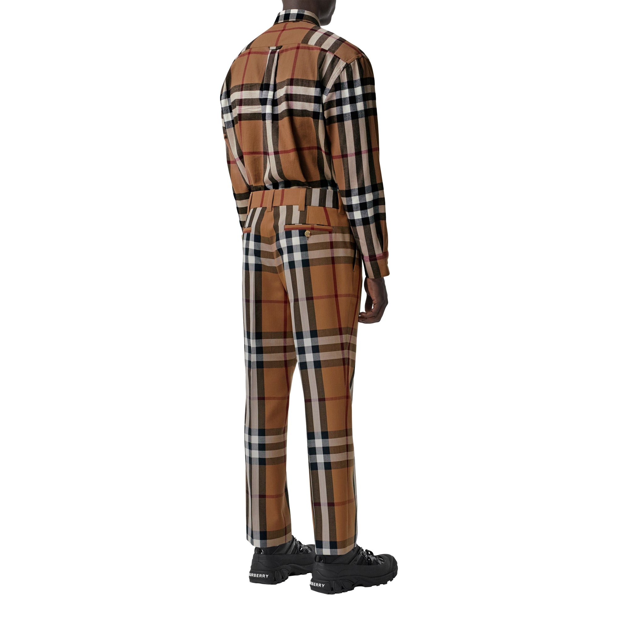 Pantalon de costume en laine House Check - Birch Brown Check