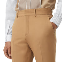 Pantalon de costume en sergé de laine - Dark Tan