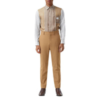 Pantalon de costume en sergé de laine - Dark Tan