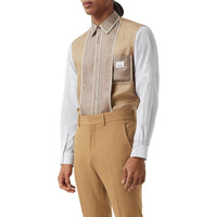 Pantalon de costume en sergé de laine - Dark Tan