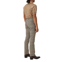 Pantalon de costume en laine et lamé check - Brown
