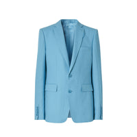 Veste de costume en laine et ramie - Blue Topaz
